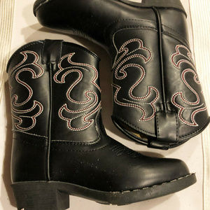 Boots Cowboy toddler boys/girls Canyon Trails new size 8M black